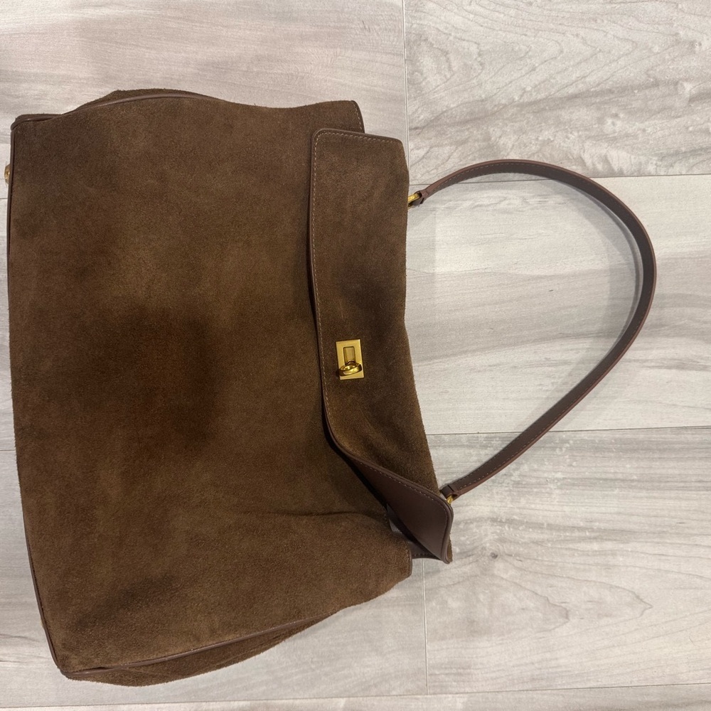 Elegant Brown Suede Women's Bag